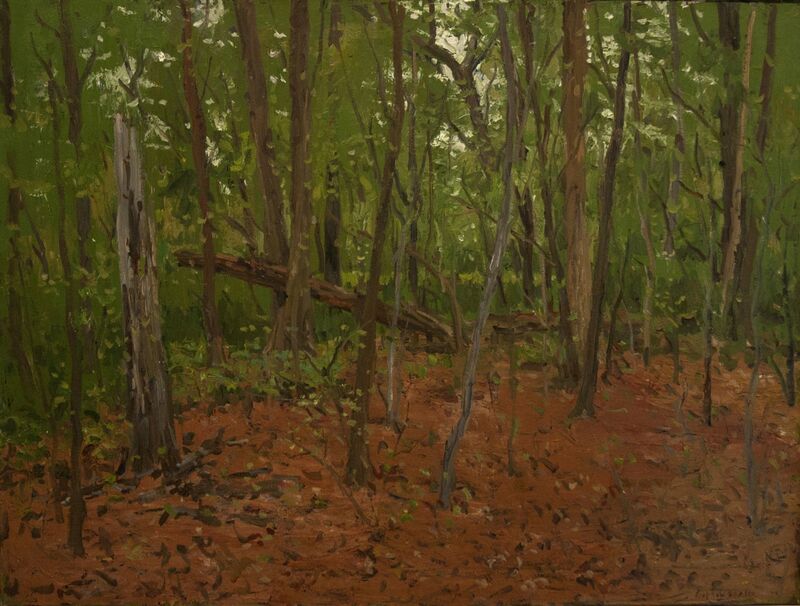 Eugene Leake, ‘Red and Green Turner Woods’, 1982, Painting, Oil on canvas, C. Grimaldis Gallery