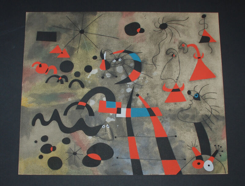 Joan Miró, ‘L'echelle de l'evasion (The Escape Ladder), Plate II’, 1959, Print, Pochoir, Georgetown Frame Shoppe