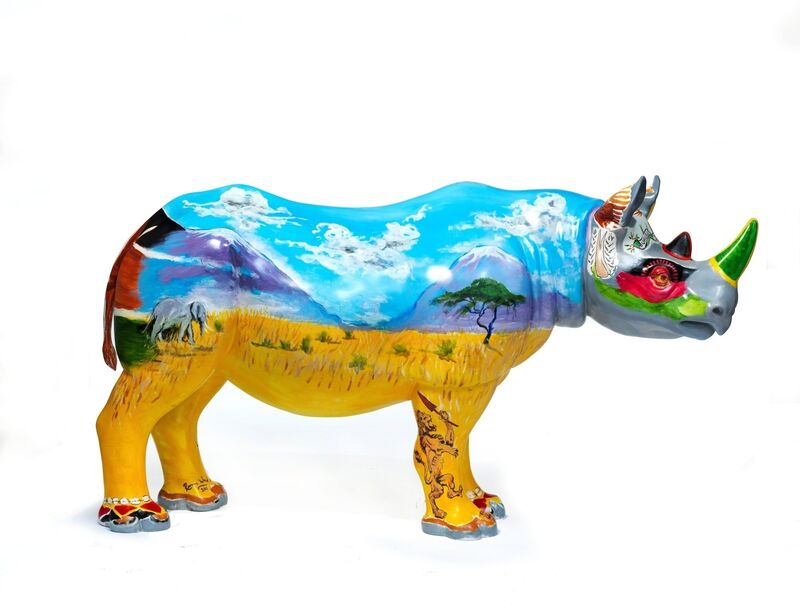 Ronnie Wood, ‘Spike’, 2018, Sculpture, Rhino: fibreglass rhino (fire retardant) with internal armature Finish: Acrylic and varnishes, Tusk Benefit Auction