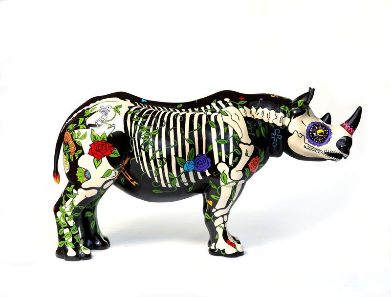 David Mach, ‘Rhino Eterno’, 2018, Sculpture, Rhino: fibreglass rhino (fire retardant) with internal armature Finish: Acrylic and varnishes, Tusk Benefit Auction