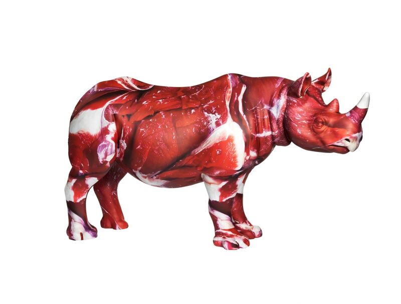 Marc Quinn, ‘On Cognizance’, 2018, Sculpture, Rhino: fibreglass rhino (fire retardant) with internal armature Finish: Paint and hand applied bespoke designed vinyl images, Tusk Benefit Auction