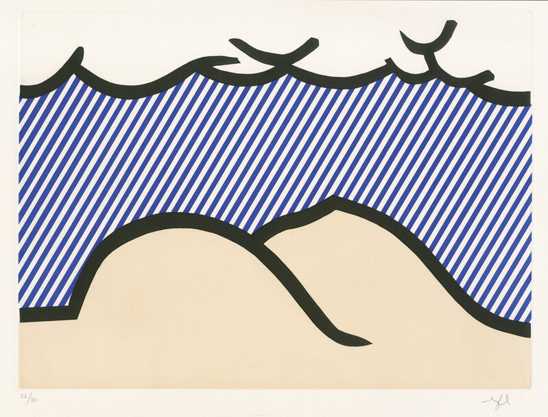 Roy Lichtenstein, ‘Illustration for "De Denver au Montana, Départ 27 Mai 1972" (I) from "La Nouvelle Chute de l' Amerique" (The New Fall of America) ’, 1992, Print, Etching and aquatint in colours, Galerie Boisseree