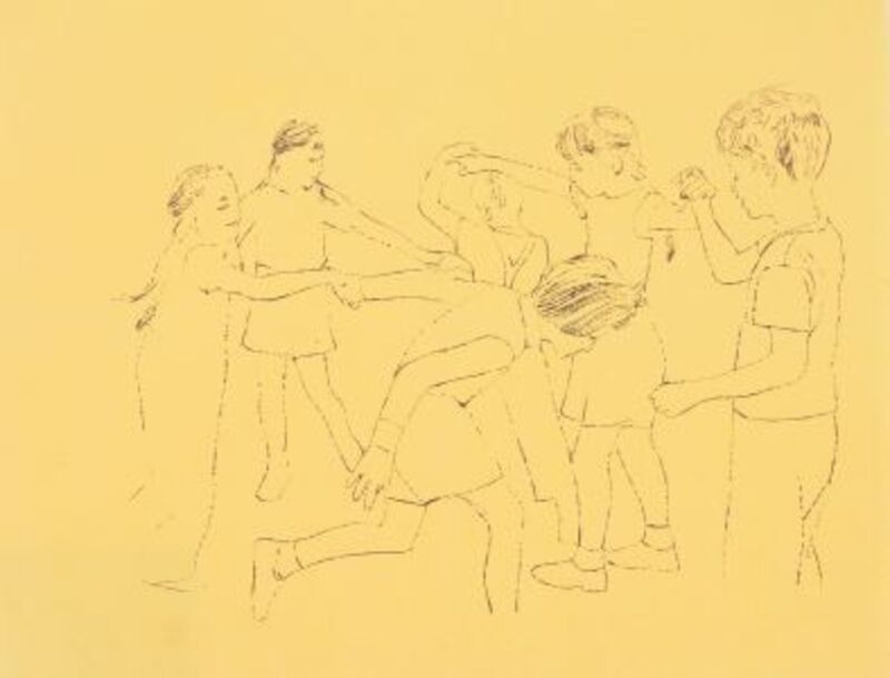 Andy Warhol, ‘Happy December (Children Playing Ring Around The Rosie)’, 1957, Print, Offset lithograph, on light wove paper, with full margins., Blond Contemporary