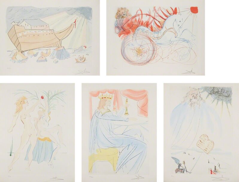Salvador Dalí, ‘Our Historical Heritage’, 1975, Print, The complete set of 11 etchings with stencil hand-coloring, on Arches paper, with full margins, contained in the original blue cloth covered portfolio with copper relief, Phillips