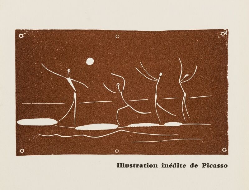 Pablo Picasso, ‘Jeu de ballon sur une plage (Baer 1046, Cramer 89)’, 1957, Print, Linocut printed in brown, Forum Auctions