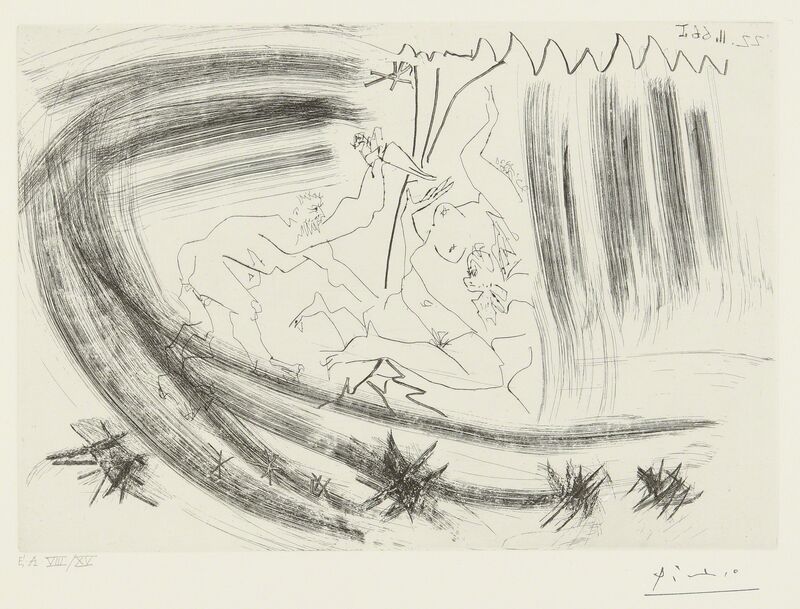 Pablo Picasso, ‘Au Théâtre: Meurtre  (B. 1419; Ba. 1447)’, Print, Etching, Sotheby's