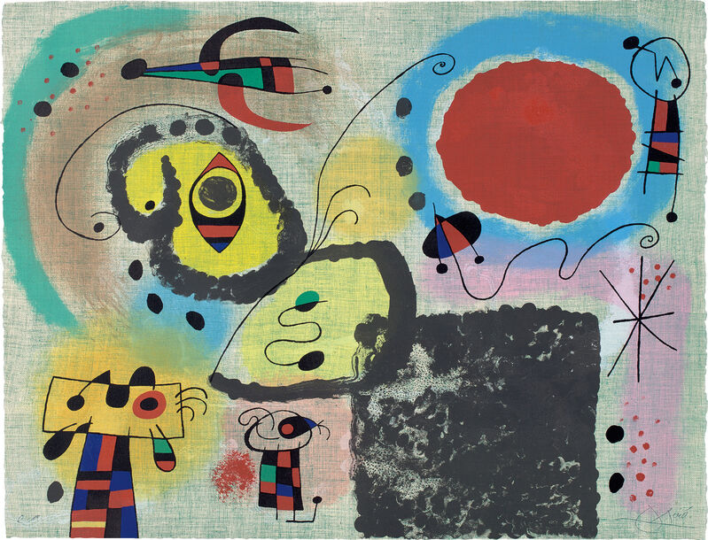 Joan Miró, ‘Centennaire pour l'Imprimerie Mourlot (Centenary of the Mourlot Printing House)’, 1953, Print, Lithograph in colors, on Arches paper, the full sheet., Phillips