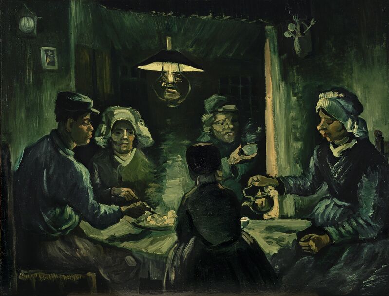 Vincent van Gogh, ‘The potato eaters’, 1885, Painting, Oil on canvas mounted on panel, Kröller-Müller Museum