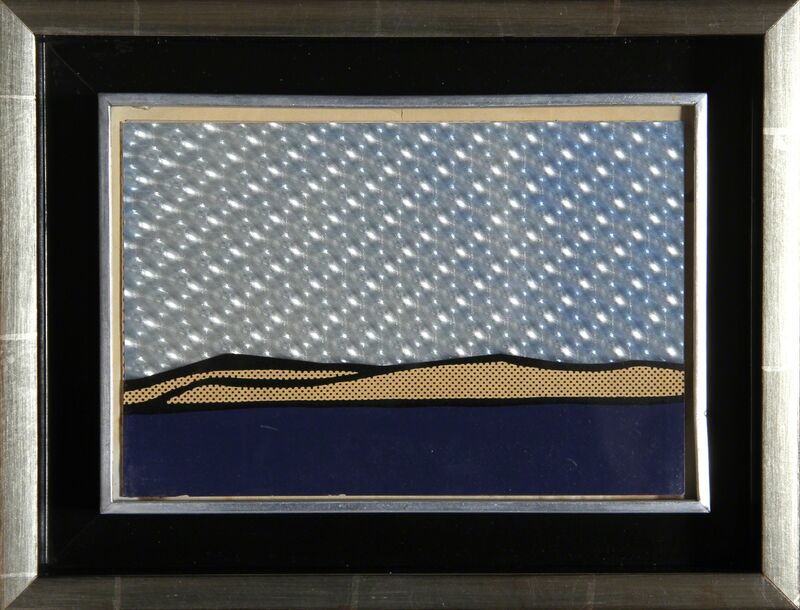 Roy Lichtenstein, ‘Landscape’, 1965, Print, Silkscreen Collage on Blue Rowlux, Folded Card, RoGallery
