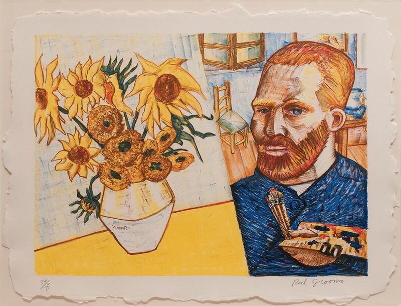 Red Grooms, ‘Van Gogh with Sunflowers’, 1988, Print, Lithograph, Marlborough New York