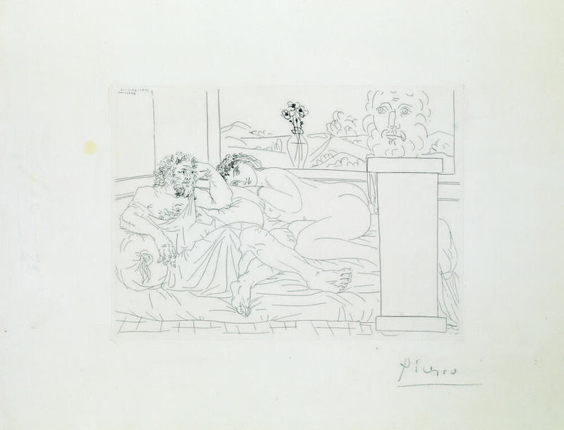 Pablo Picasso, ‘Le Repos Du Sculpteur Iv. 1933’, Print, Etching on copper, Itineris