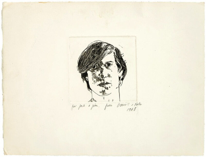 David Hockney, ‘Peter Schlesinger’, 1968, Drawing, Collage or other Work on Paper, Etching on paper, Attika Fine Arts