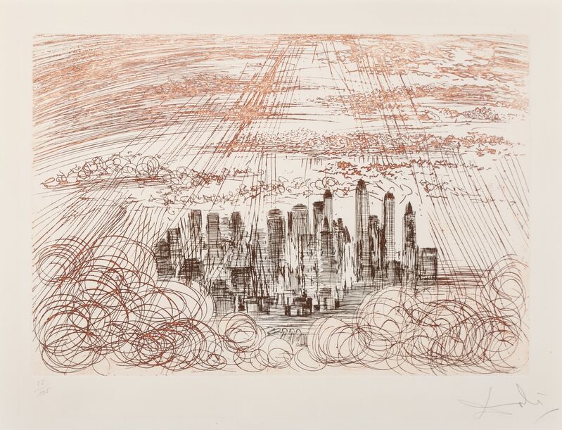 Salvador Dalí, ‘Manhattan, from New York City’, 1964, Print, Engraving in colors on paper, Heritage Auctions