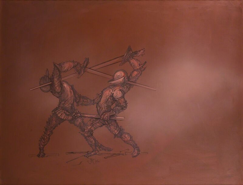 Fabrizio Clerici, ‘Duel’, 1996, Painting, Oil on paper laid on canvas, Finarte