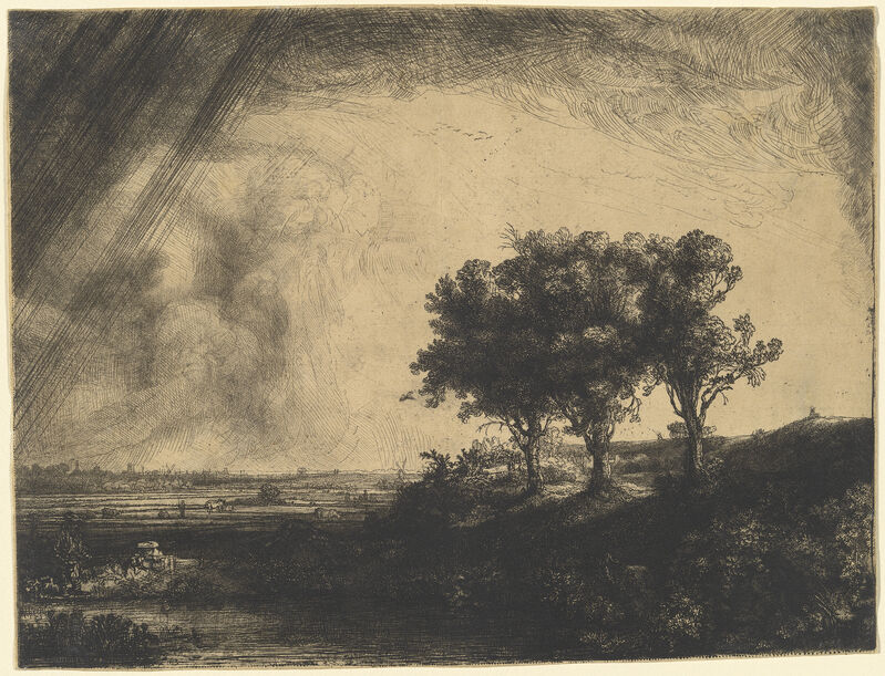 Rembrandt van Rijn, ‘The Three Trees’, 1643, Print, Etching, with drypoint and burin, on japan paper, National Gallery of Art, Washington, D.C.