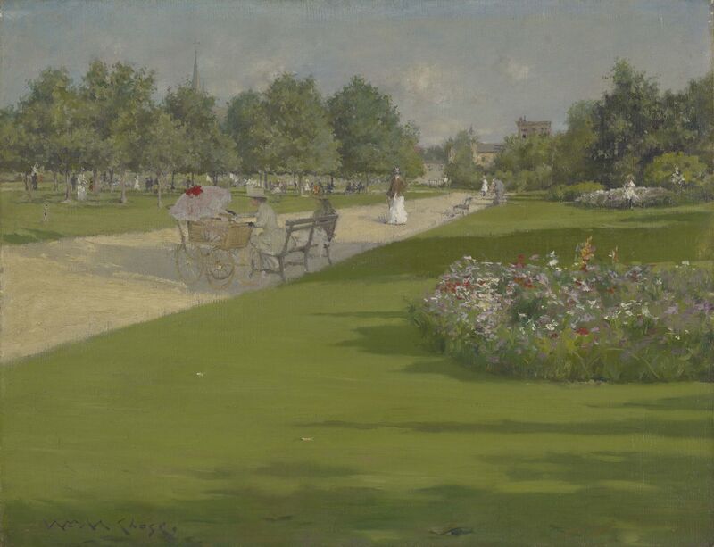 William Merritt Chase, ‘Tompkins Park, Brooklyn’, 1887, Painting, Oil on canvas, Colby College Museum of Art