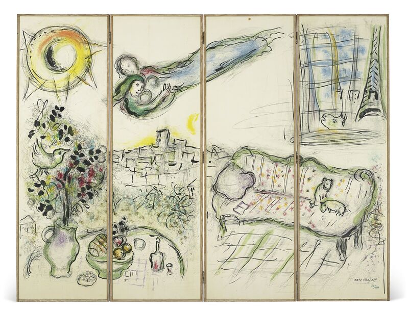 Marc Chagall, ‘Paravent’, 1963, Design/Decorative Art, Lithograph in colours on smooth wove paper, Christie's