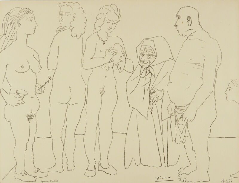 Pablo Picasso, ‘Personnages et Colombe (B. 758; M. 254)’, 1954, Print, Lithograph, Sotheby's