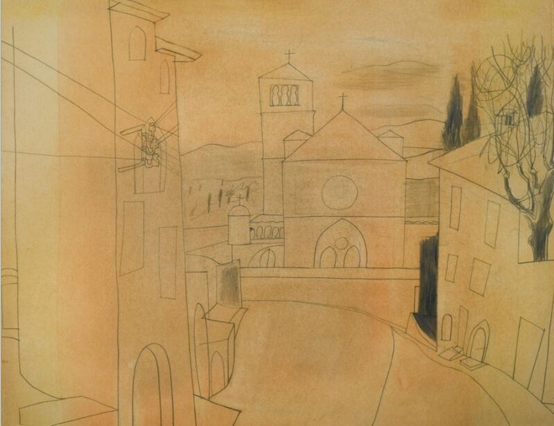 Ben Nicholson, ‘Assisi’, 1955, Painting, Pencil on artist's prepared card, Osborne Samuel