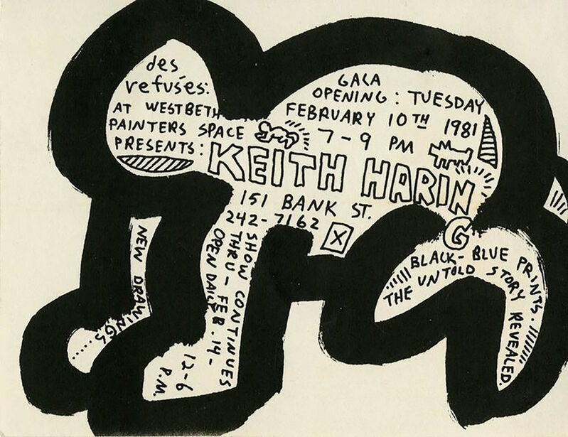 Keith Haring, ‘Keith Haring "Des Refusés” at Westbeth Painters Space’, 1981, Ephemera or Merchandise, Offset lithograph, Lot 180 Gallery