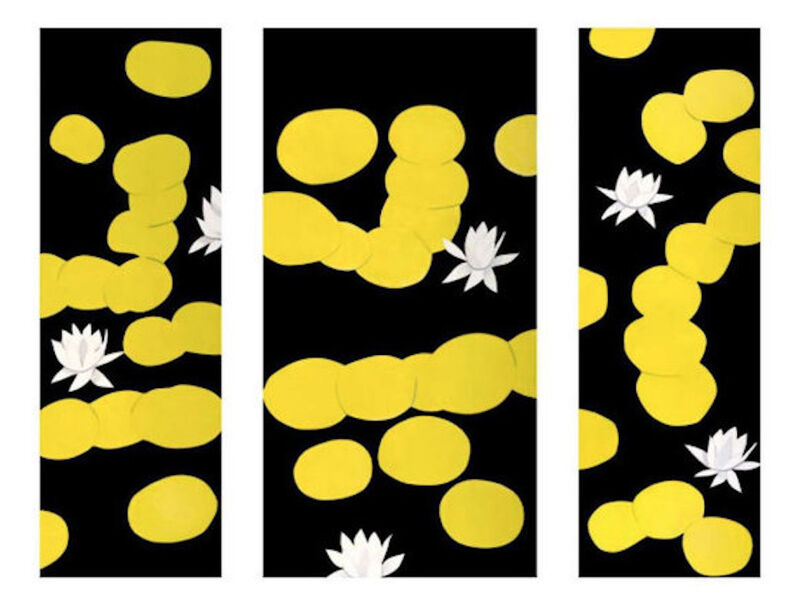 Alex Katz, ‘Homage to Monet (Triptych) Waterlilies | Musée de l'Orangerie Paris’, 2019, Print, Innova Cotton Rag 315 gsm fine art paper, Method: Archival pigment inks, Frank Fluegel Gallery
