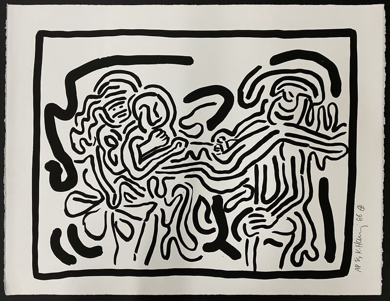 Keith Haring, ‘Bad Boys’, 1986, Print, Screenprint on paper, DANE FINE ART