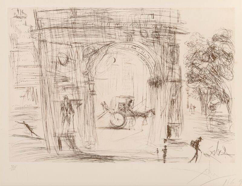 Salvador Dalí, ‘Washington Gate, from New York City’, 1964, Print, Engraving on Auvergne paper, Heritage Auctions