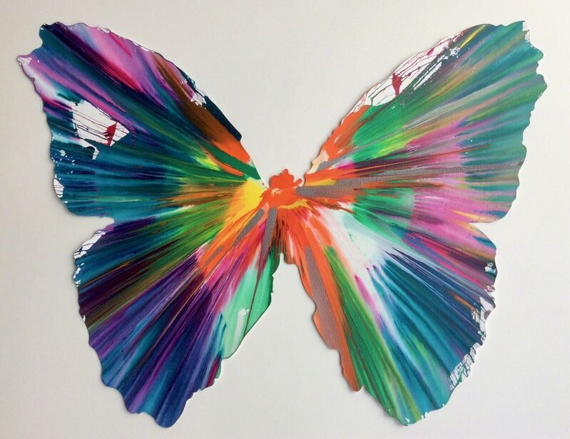 Damien Hirst, ‘Butterfly (original spin painting)’, 2009, Painting, Acrylic on paper, Joseph Fine Art LONDON