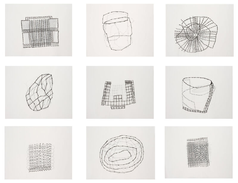 Susan Hefuna, ‘Building’, 2009, Drawing, Collage or other Work on Paper, Ink on tracing paper, nine parts, Guggenheim Museum