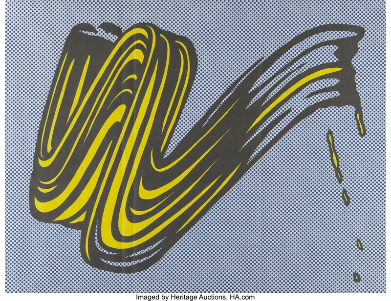Roy Lichtenstein, ‘Brushstroke (Castelli mailer)’, 1965, Print, Offset lithograph in colors on paper, Heritage Auctions