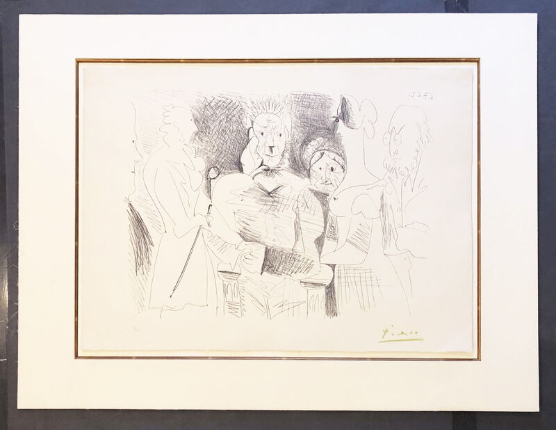 Pablo Picasso, ‘Portrait de Famille III, Six Personnages’, 1962, Print, Lithograph, Georgetown Frame Shoppe