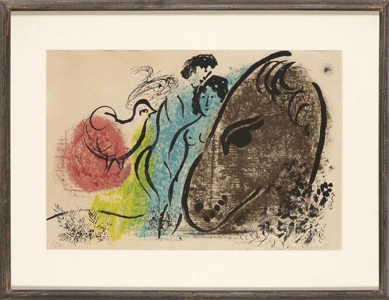 Marc Chagall, ‘LE CHEVAL BRUN (M. 61)’, 1952, Print, Color lithograph on wove paper, Doyle