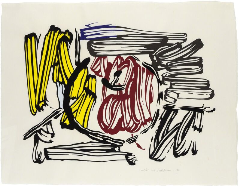 Roy Lichtenstein, ‘Red And Yellow Apple (C. 195)’, 1983, Print, Color woodcut, on Iwano Kizuki Hosho paper, Doyle