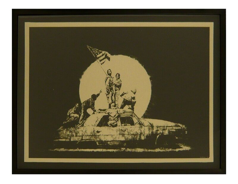 Banksy, ‘CHAMPAGNE FORMICA FLAG’, 2007, Mixed Media, Silkscreen on metal, Gallery Nosco