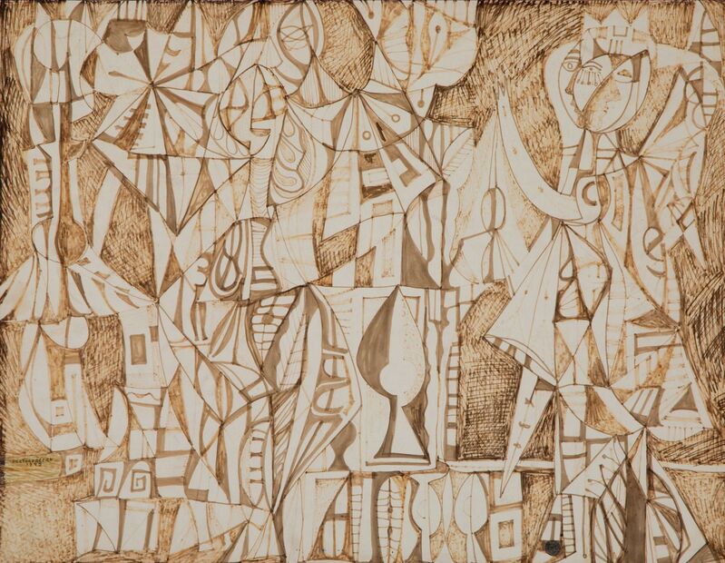 René Portocarrero, ‘Figures in Interior’, 1949, Other, Ink on paper, Heritage Auctions