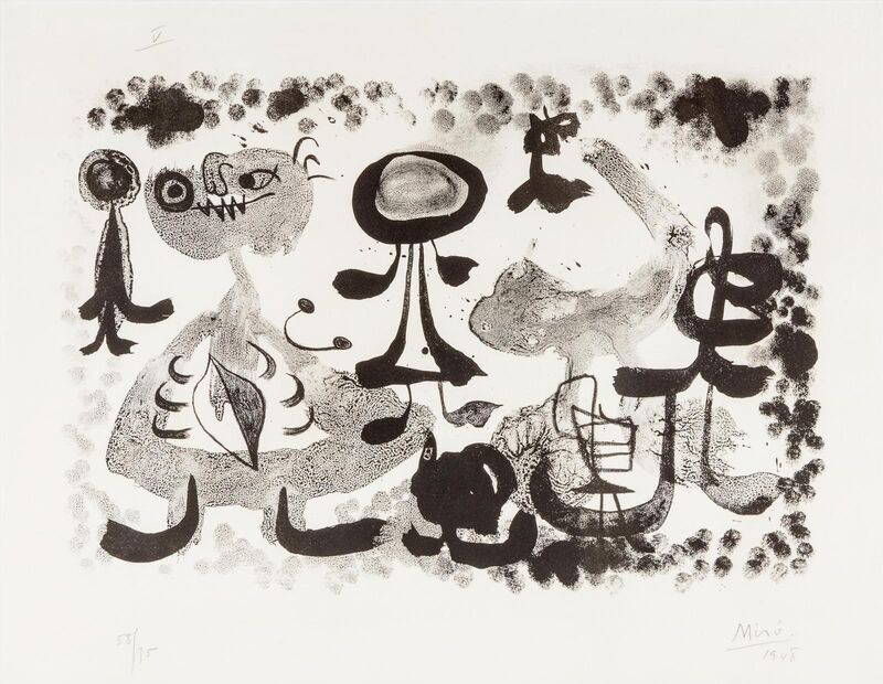 Joan Miró, ‘Plate V (from Album 13)’, 1948, Print, Lithograph, Hindman