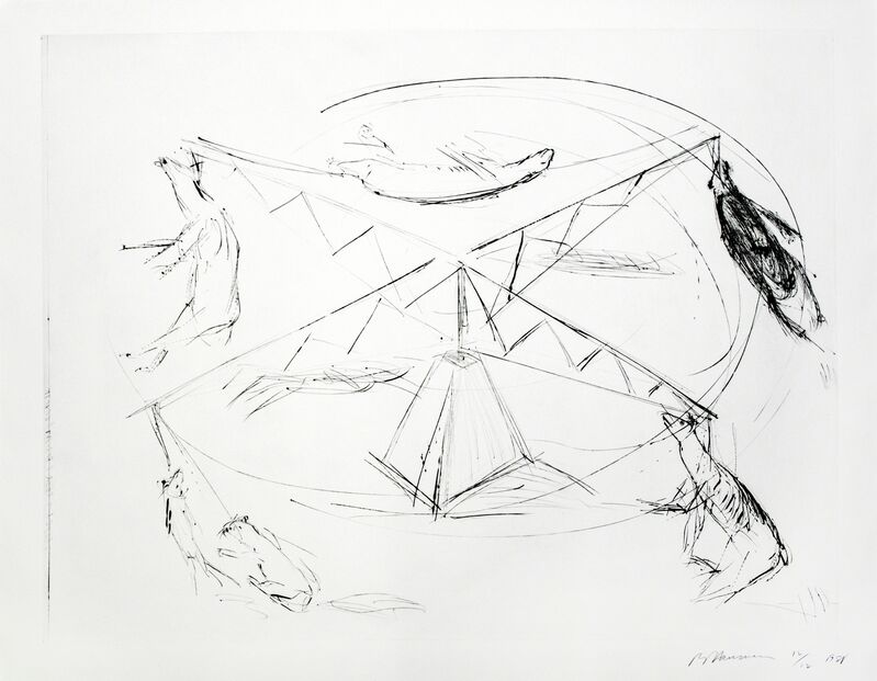Bruce Nauman, ‘Large Carousel, State I’, 1988, Print, Drypoint printed in black on Somerset Satin paper, Brooke Alexander, Inc.