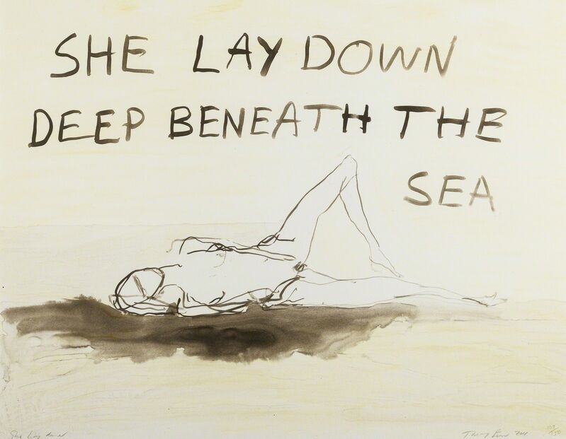Tracey Emin, ‘She lay deep down beneath the sea’, 2011, Print, Lithograph printed in colours, Forum Auctions