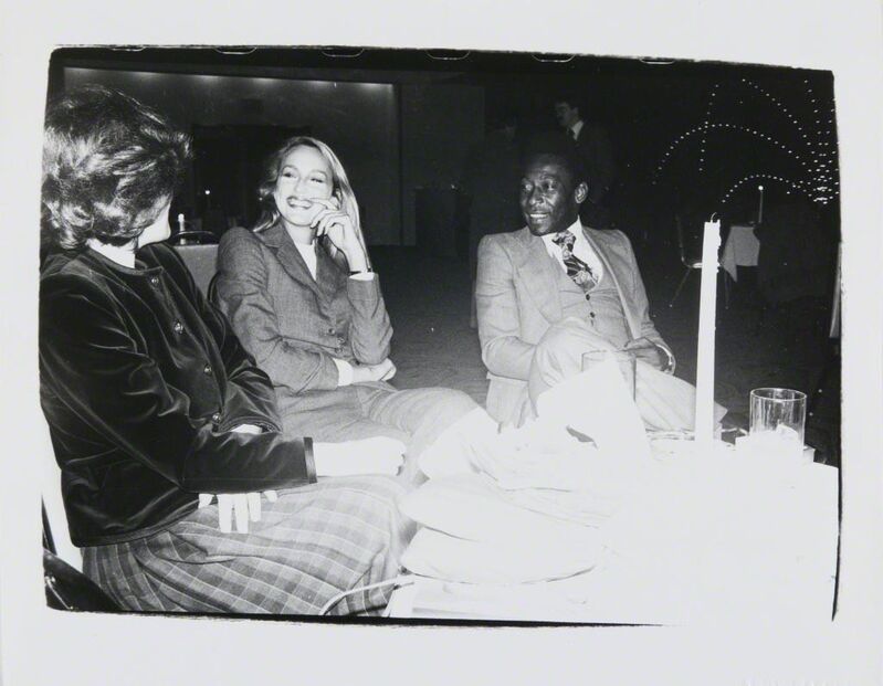 Andy Warhol, ‘Andy Warhol, Photograph of Jerry Hall and Pelé, 1980’, 1980, Photography, Silver Gelatin Print, Hedges Projects