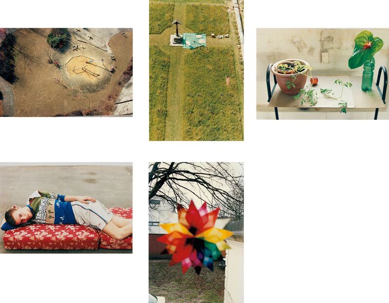 Wolfgang Tillmans, ‘Five works: (i) playground, Luxembourg; (ii) charterhouse; (iii) still life, Herold Street; (iv) Volker, lying; (v) Weihnachtsstern’, Photography, Chromogenic print, Phillips