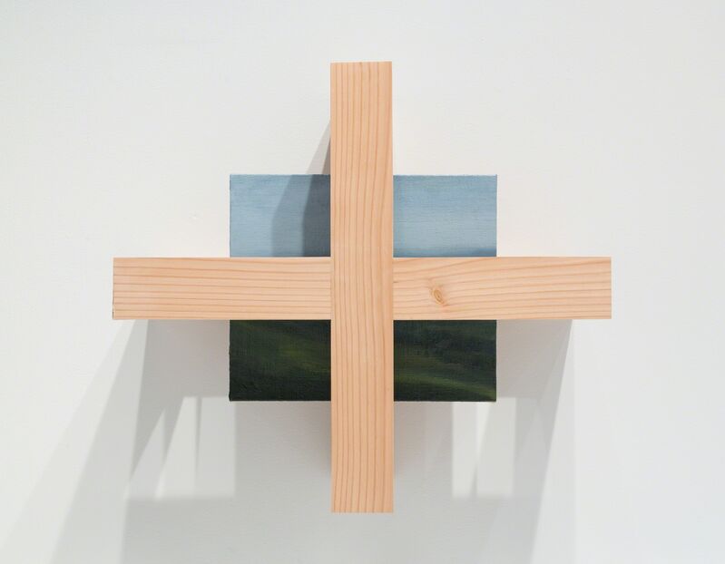 Mike Womack, ‘Landscape Painting 4 (Truss)’, 2018, Sculpture, Oil on linen with wood, David B. Smith Gallery