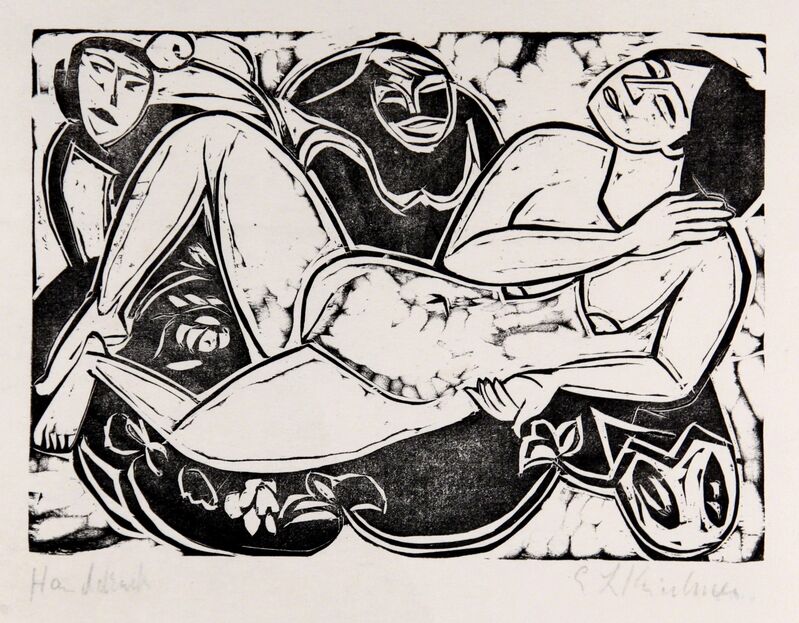 Ernst Ludwig Kirchner, ‘Liegender Akt (Reclining Nude)’, 1911, Print, Woodcut, Henze & Ketterer & Triebold