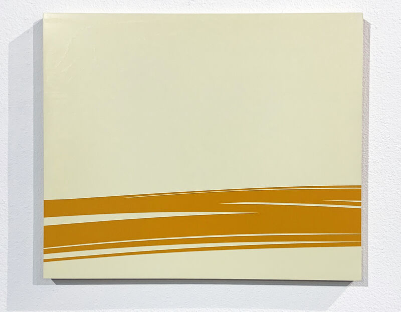 Volker Leonhardt, ‘Futuristic Landscape (Orange)’, 2002, Painting, Oil on Wood, iMuseum Vegas