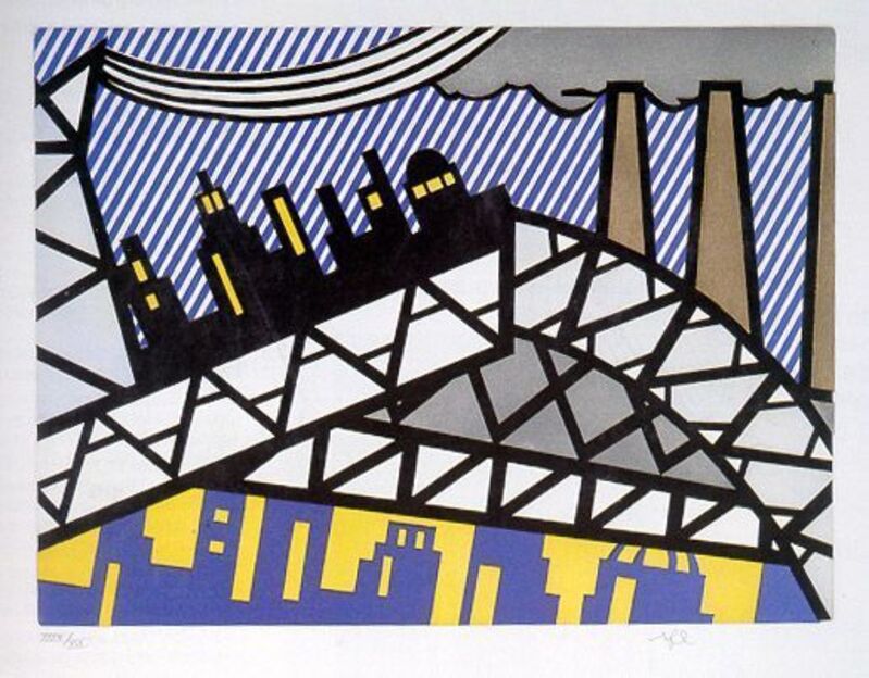 Roy Lichtenstein, ‘Illustration for "Bayonne en Entrant dans NYC"’, 1992, Print, Etching and aquatint, Vertu Fine Art