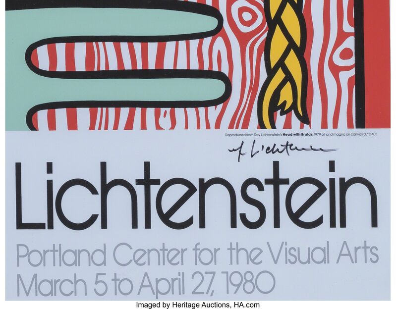 Roy Lichtenstein, ‘Head with Braids exhibition poster’, 1980, Other, Offset lithogrpah in colors on paper, Heritage Auctions