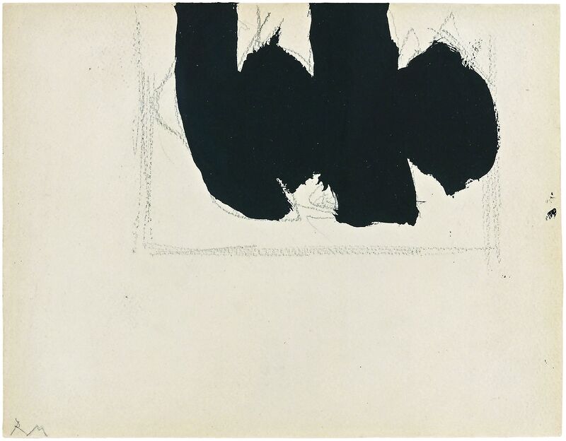 Robert Motherwell, ‘Open with Elegy’, 1968, Drawing, Collage or other Work on Paper, Acrylic and graphite on Arches watercolor rag paper, Gagosian