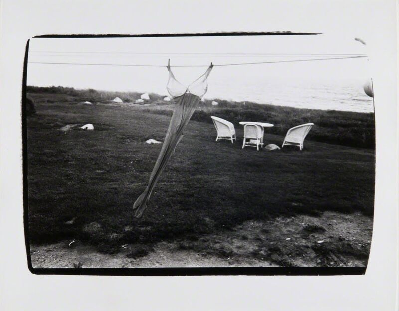 Andy Warhol, ‘Andy Warhol, Woman's Brassier and Stockings on Clothesline in Montauk’, Photography, Silver gelatin print, Hedges Projects