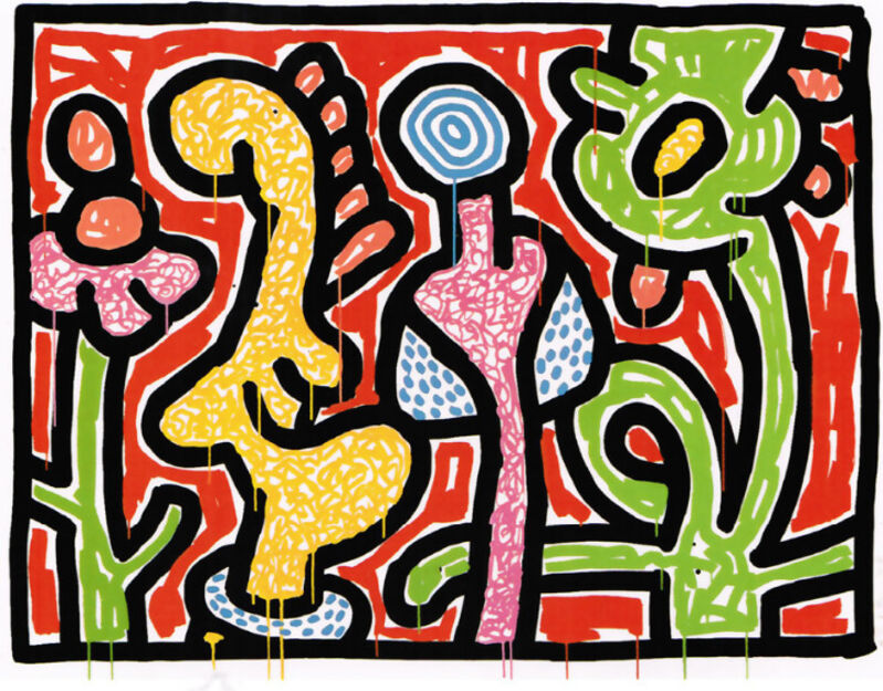 Keith Haring, ‘Flowers IV’, 1990, Print, Silkscreen on Coventry paper, Upsilon Gallery