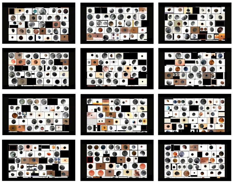 Penelope Umbrico, ‘Screenshot 2015-11-24 / Dark as Light ’, 2015, Photography, Archival pigment print (in twelve parts 9 x 16 ins each), Mark Moore Fine Art