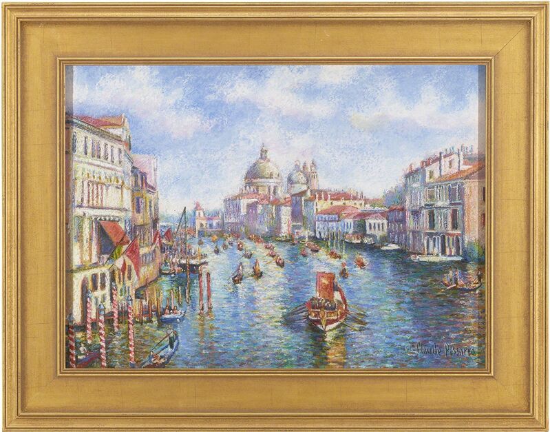 Hugues Claude Pissarro, ‘La Parade Nautique du 15 Août, à Venise (The Nautical Parade of August 15, in Venice)’, 1935, Painting, Pastel on card,  M.S. Rau